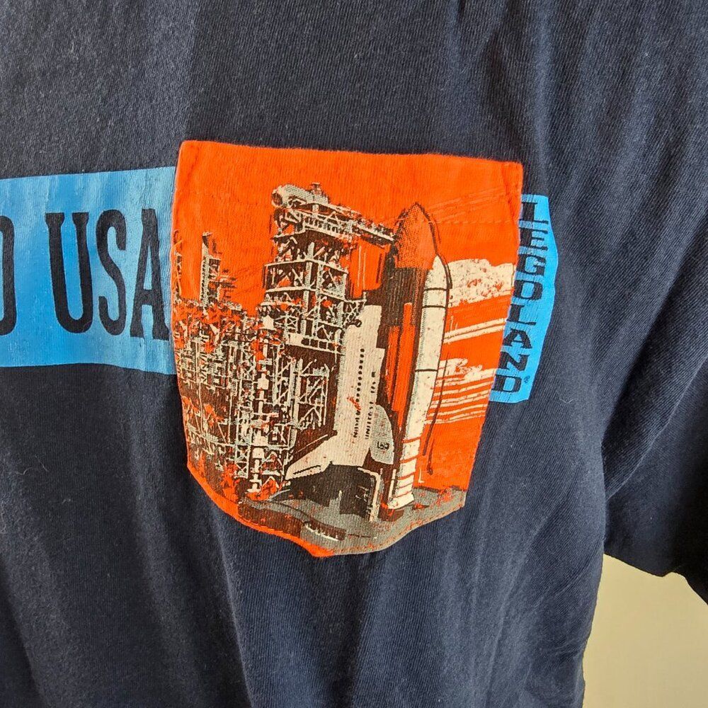 Legoland T Shirt Mens XL Blue Miniland USA Space Rocket Florida Graphic Tee - Picture 4 of 9